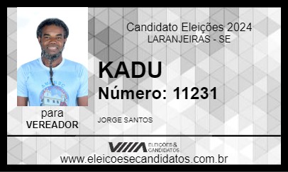 Candidato KADU 2024 - LARANJEIRAS - Eleições