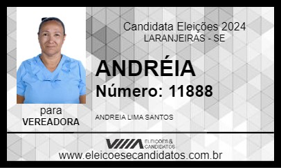 Candidato ANDRÉIA 2024 - LARANJEIRAS - Eleições