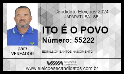 Candidato ITO É O POVO 2024 - JAPARATUBA - Eleições