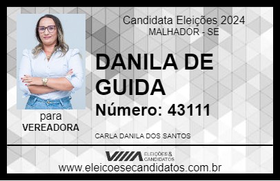 Candidato DANILA DE GUIDA 2024 - MALHADOR - Eleições