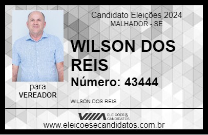 Candidato WILSON DOS REIS 2024 - MALHADOR - Eleições