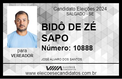 Candidato BIDÔ DE ZÉ SAPO 2024 - SALGADO - Eleições