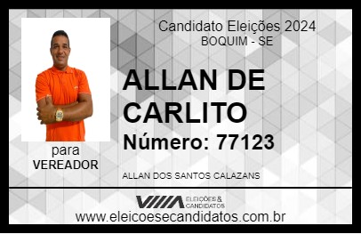 Candidato ALLAN DE CARLITO 2024 - BOQUIM - Eleições