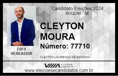 Candidato CLAYTON MOURA 2024 - BOQUIM - Eleições