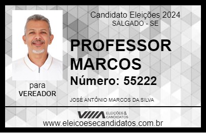 Candidato PROFESSOR MARCOS 2024 - SALGADO - Eleições