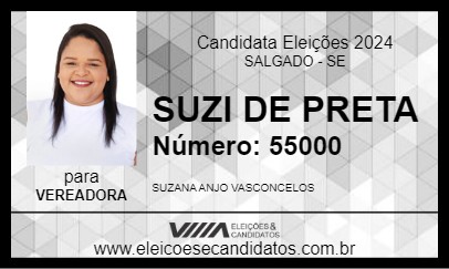 Candidato SUZI DE PRETA 2024 - SALGADO - Eleições