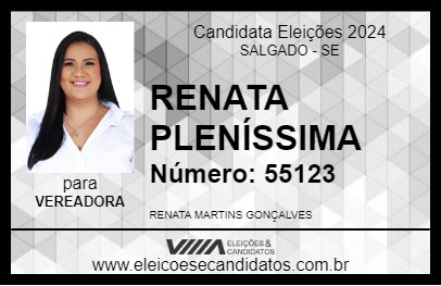 Candidato RENATA PLENÍSSIMA 2024 - SALGADO - Eleições