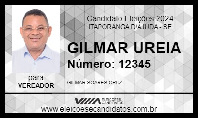 Candidato GILMAR UREIA 2024 - ITAPORANGA D\AJUDA - Eleições