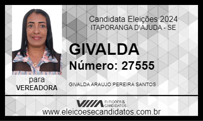 Candidato GIVALDA 2024 - ITAPORANGA D\AJUDA - Eleições