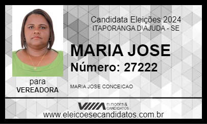 Candidato MARIA JOSE 2024 - ITAPORANGA D\AJUDA - Eleições