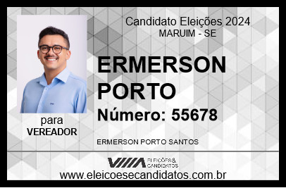 Candidato ERMERSON PORTO 2024 - MARUIM - Eleições