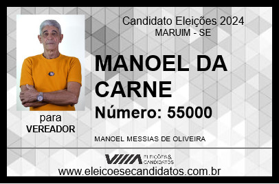 Candidato MANOEL DA CARNE 2024 - MARUIM - Eleições