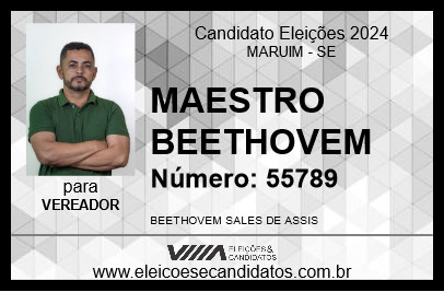 Candidato MAESTRO BEETHOVEM 2024 - MARUIM - Eleições