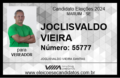 Candidato JOCLISVALDO VIEIRA 2024 - MARUIM - Eleições