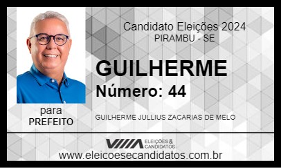 Candidato GUILHERME 2024 - PIRAMBU - Eleições