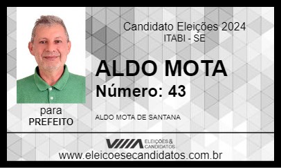 Candidato ALDO MOTA 2024 - ITABI - Eleições