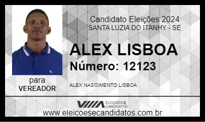 Candidato ALEX LISBOA 2024 - SANTA LUZIA DO ITANHY - Eleições