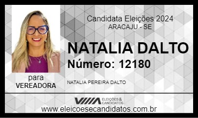 Candidato NATALIA DALTO 2024 - ARACAJU - Eleições