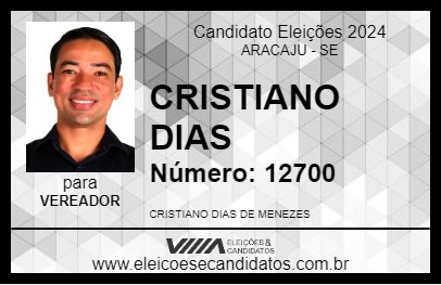 Candidato CRISTIANO DIAS 2024 - ARACAJU - Eleições