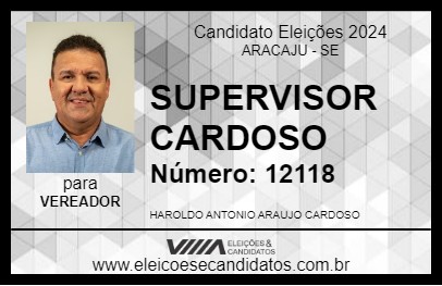 Candidato SUPERVISOR CARDOSO 2024 - ARACAJU - Eleições