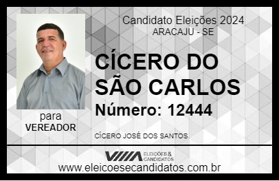 Candidato CÍCERO DO SÃO CARLOS 2024 - ARACAJU - Eleições