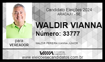 Candidato WALDIR VIANNA 2024 - ARACAJU - Eleições