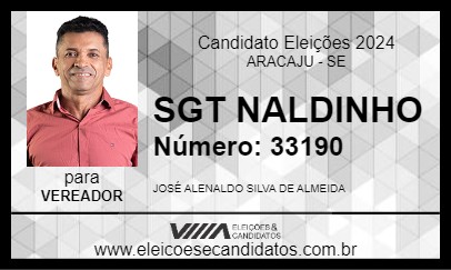 Candidato SGT NALDINHO 2024 - ARACAJU - Eleições