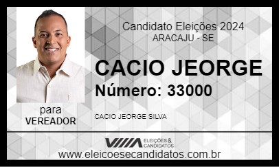 Candidato CACIO JEORGE 2024 - ARACAJU - Eleições