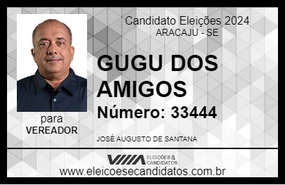 Candidato GUGU DOS AMIGOS 2024 - ARACAJU - Eleições