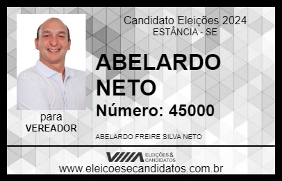 Candidato ABELARDO NETO 2024 - ESTÂNCIA - Eleições