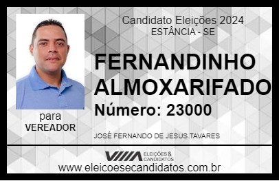 Candidato FERNANDINHO ALMOXARIFADO 2024 - ESTÂNCIA - Eleições