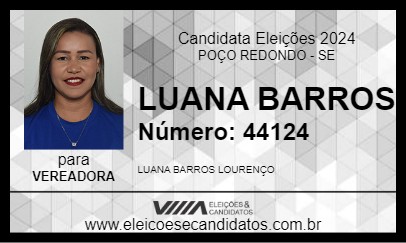 Candidato LUANA BARROS 2024 - POÇO REDONDO - Eleições