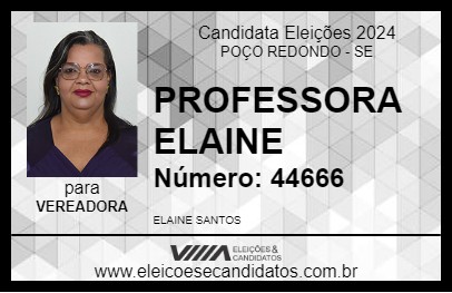 Candidato PROFESSORA ELAINE 2024 - POÇO REDONDO - Eleições