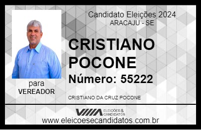 Candidato CRISTIANO POCONÉ 2024 - ARACAJU - Eleições