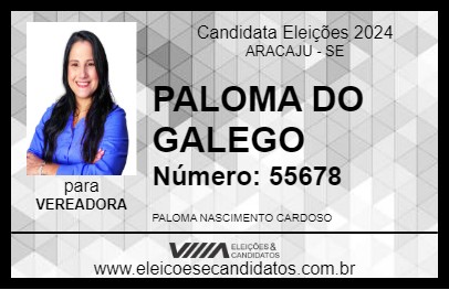 Candidato PALOMA DO GALEGO 2024 - ARACAJU - Eleições