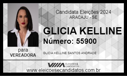 Candidato GLICIA KELLINE 2024 - ARACAJU - Eleições