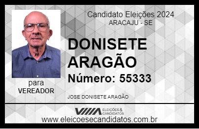 Candidato DONISETE ARAGÃO 2024 - ARACAJU - Eleições