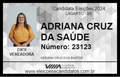 Candidato ADRIANA CRUZ DA SAÚDE 2024 - LAGARTO - Eleições