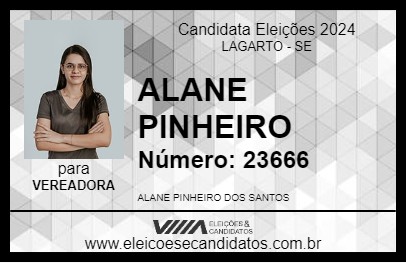 Candidato ALANE PINHEIRO 2024 - LAGARTO - Eleições