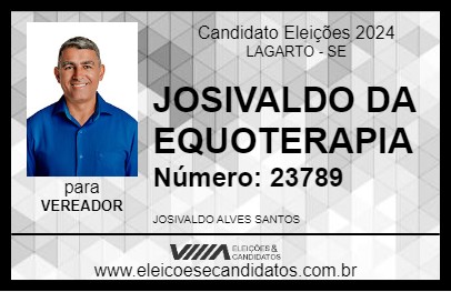 Candidato JOSIVALDO DA EQUOTERAPIA 2024 - LAGARTO - Eleições