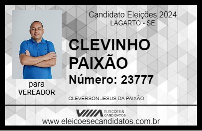 Candidato CLEVINHO PAIXÃO 2024 - LAGARTO - Eleições