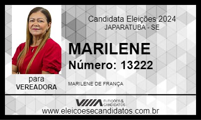 Candidato MARILENE 2024 - JAPARATUBA - Eleições