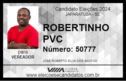 Candidato ROBERTINHO PVC 2024 - JAPARATUBA - Eleições