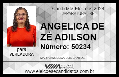 Candidato ANGELICA DE ZÉ ADILSON 2024 - JAPARATUBA - Eleições