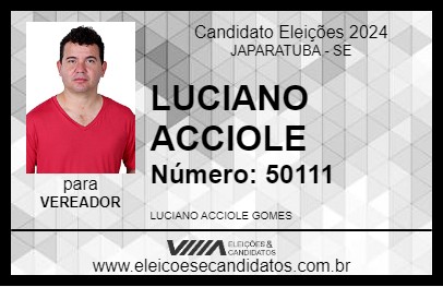 Candidato LUCIANO ACCIOLE 2024 - JAPARATUBA - Eleições