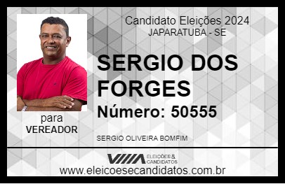 Candidato SERGIO DOS FORGES 2024 - JAPARATUBA - Eleições