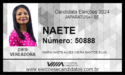 Candidato NAETE 2024 - JAPARATUBA - Eleições