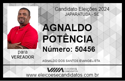 Candidato AGNALDO POTÊNCIA 2024 - JAPARATUBA - Eleições