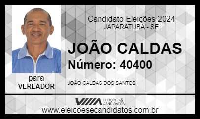 Candidato JOÃO CALDAS 2024 - JAPARATUBA - Eleições