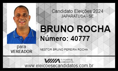 Candidato BRUNO ROCHA 2024 - JAPARATUBA - Eleições